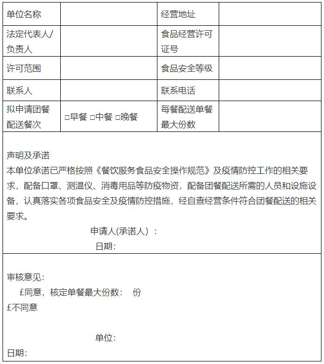 關(guān)于疫情防控期間對(duì)臨時(shí)團(tuán)餐配送實(shí)施備案管理的通知